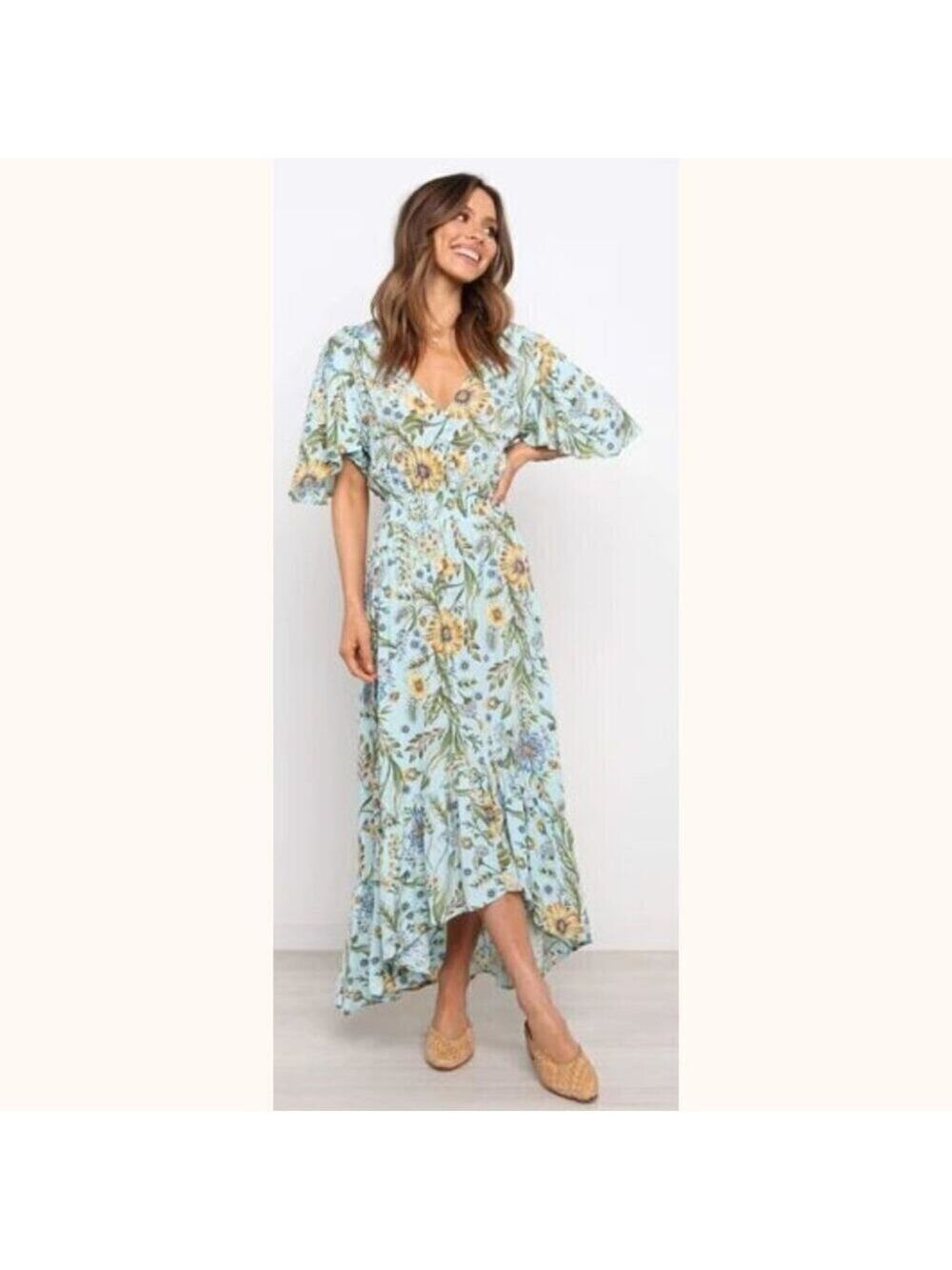 NWT Abel the Label Hi-Low Osaka Floral Dress XS